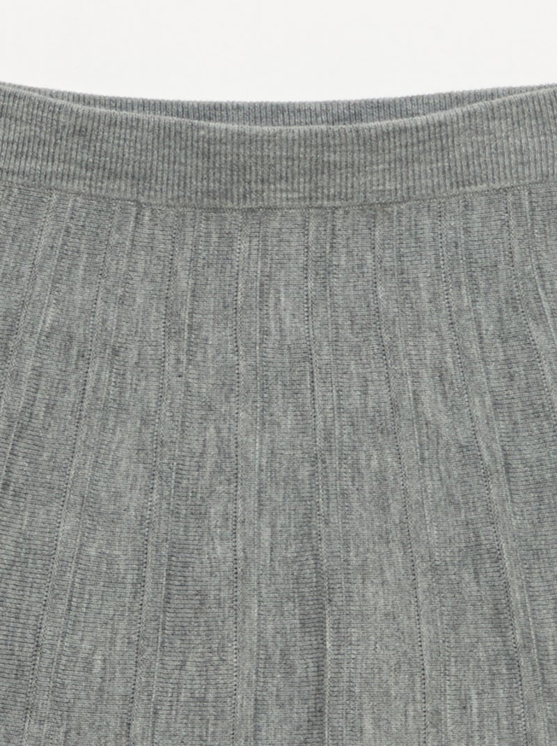 Jupe courte en maille Gris - Kiabi