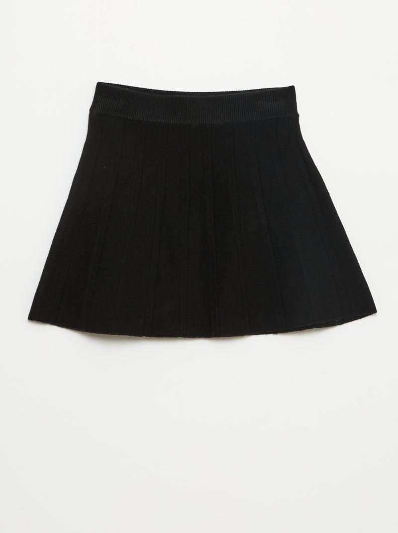 Jupe Noire Courte Jupe En Lettres Jupe Courte En Maille Noir Fille