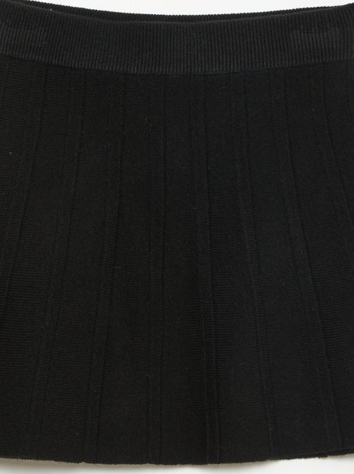 Jupe courte en maille - Kiabi