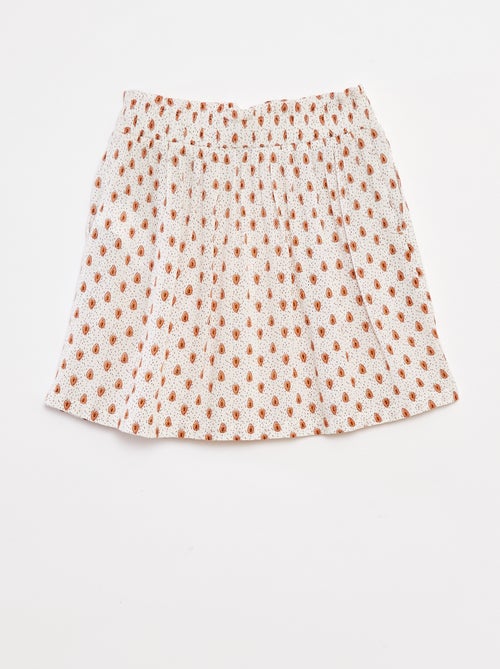 Jupe courte en matière crêpée - Kiabi