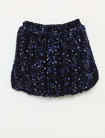 Jupe courte en sequins unie