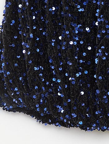 Jupe courte en sequins unie