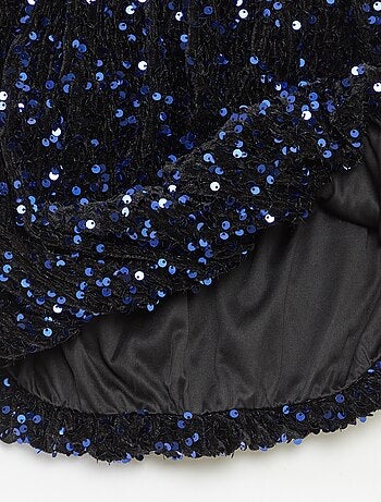 Jupe courte en sequins unie