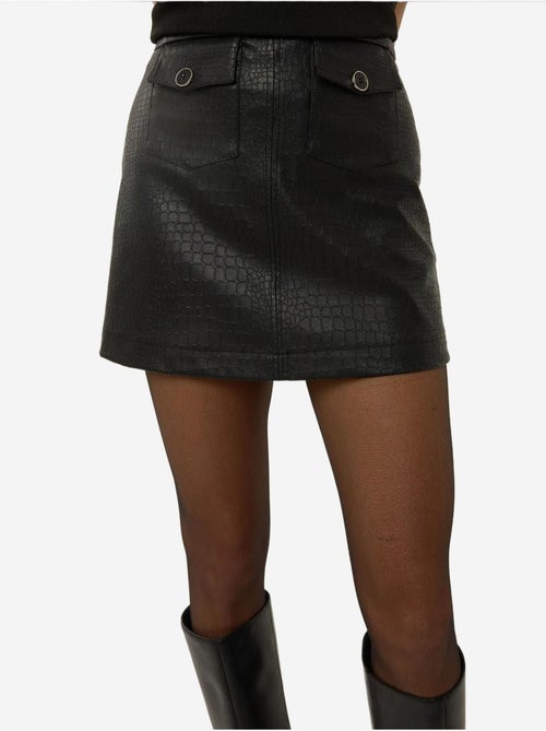 Jupe Courte En Similicuir à Taille Mi-Haute - Kiabi Jupe Courte En Similicuir à Taille Mi-Haute - Kiabi