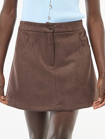 Jupe courte en suédine