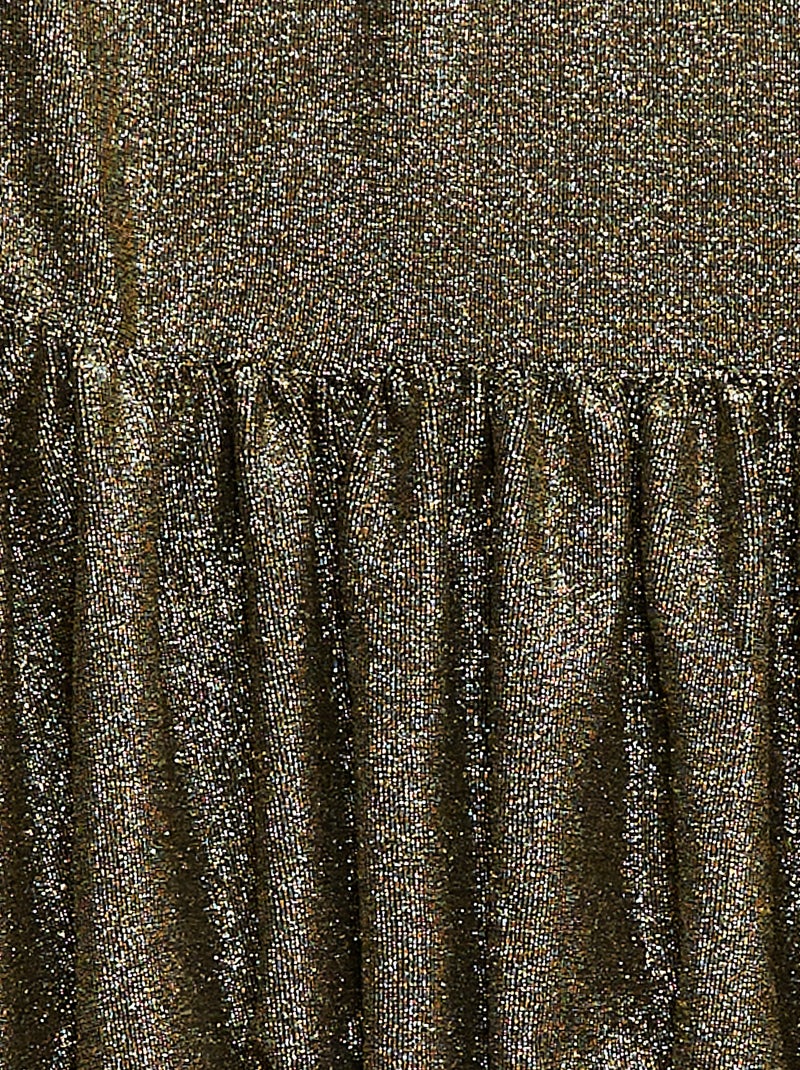 Jupe courte en tricot uni Jaune - Kiabi