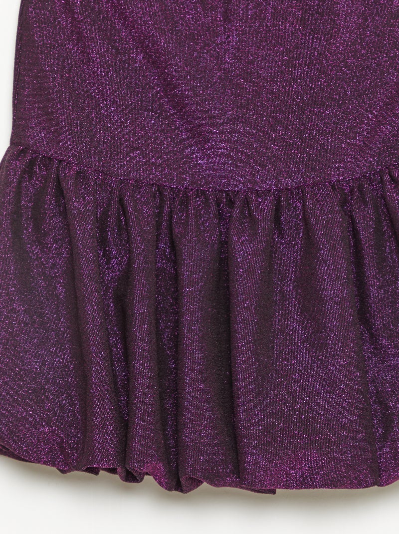 Jupe courte en tricot uni Violet - Kiabi