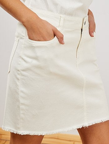 Jupe courte en twill - Kiabi