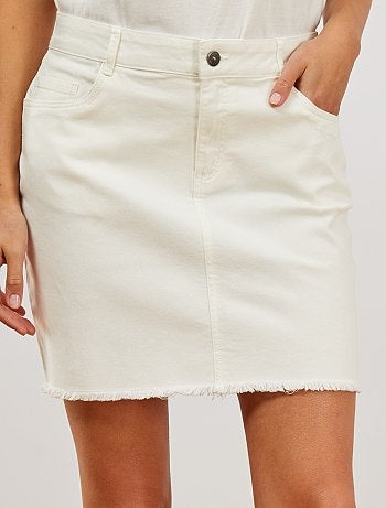 Jupe courte en twill - Kiabi