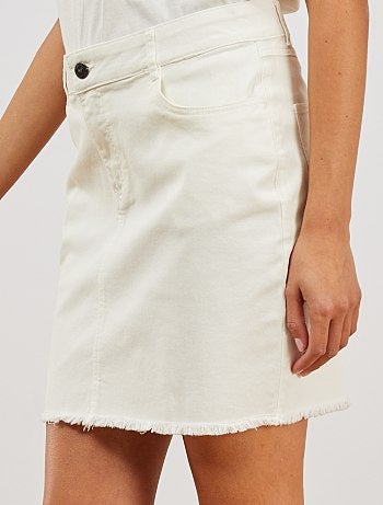 Jupe courte en twill - Kiabi