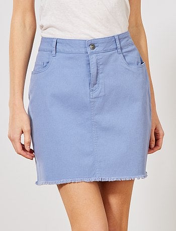 Jupe courte en twill - Kiabi
