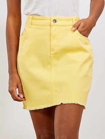 Jupe courte en twill - Kiabi