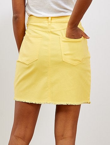 Jupe courte en twill - Kiabi