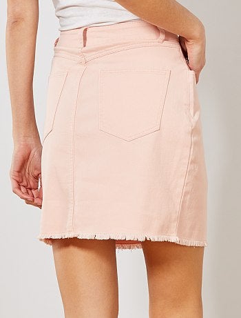 Jupe courte en twill - Kiabi
