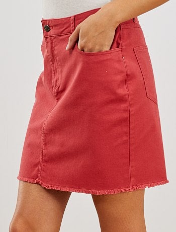Jupe courte en twill - Kiabi