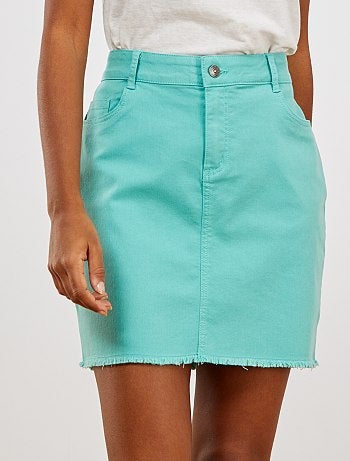 Jupe courte en twill - Kiabi
