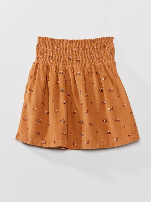 Jupe courte en velours - Kiabi