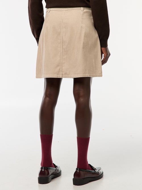 Jupe courte en velours côtelé 'JDY' - Kiabi