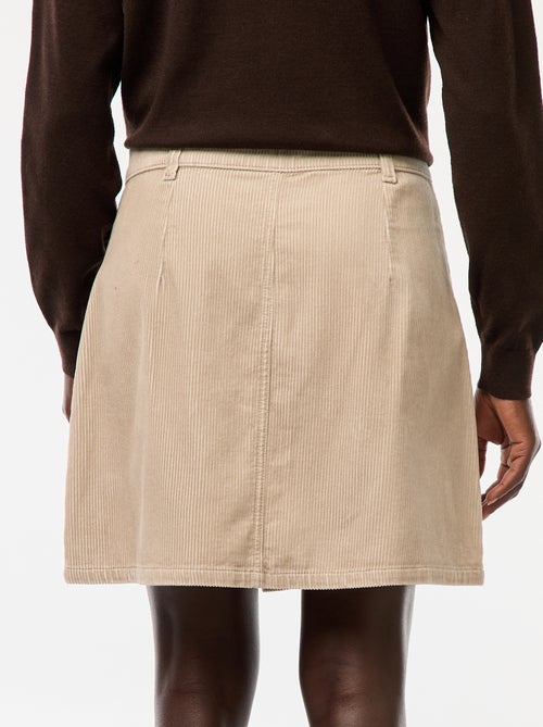 Jupe courte en velours côtelé 'JDY' - Kiabi