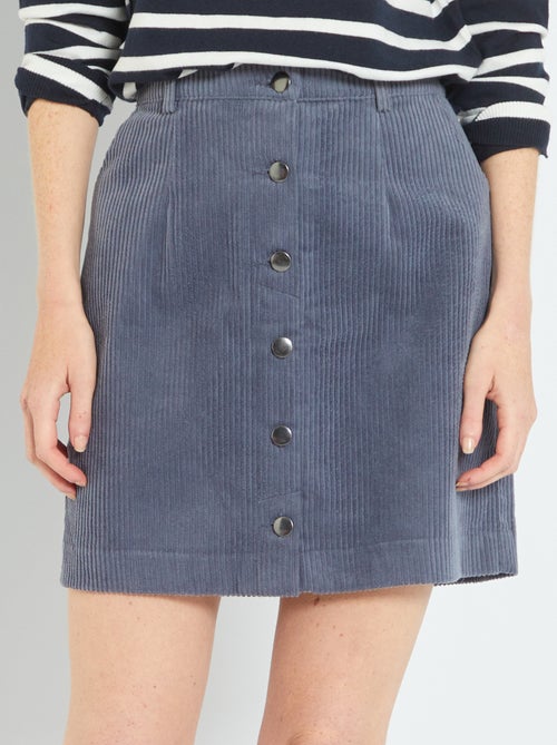 Jupe courte en velours - Kiabi