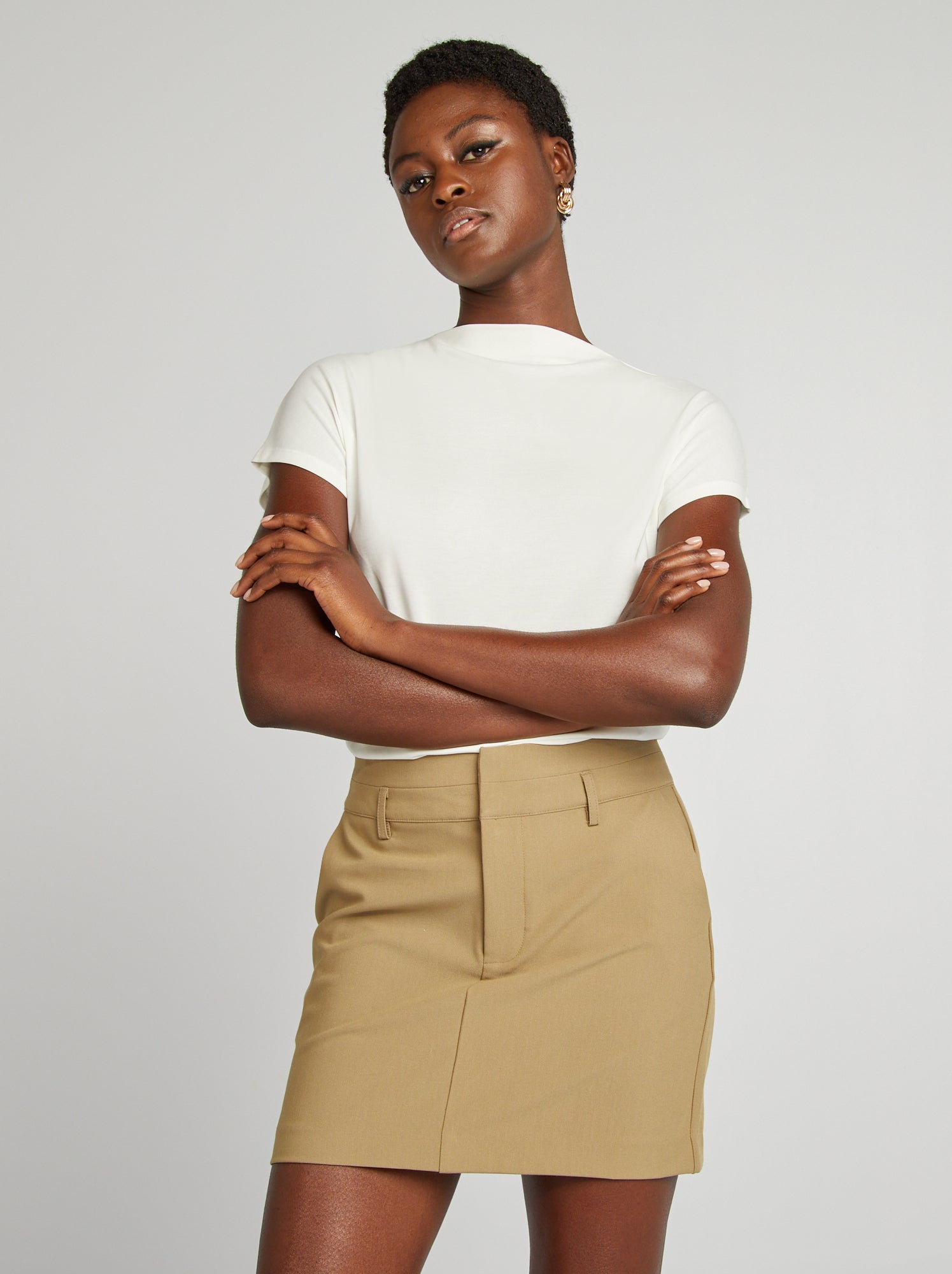 jupe tailleur courte