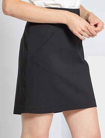 Jupe courte esprit tailleur - Kiabi