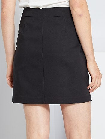 Jupe courte esprit tailleur - Kiabi