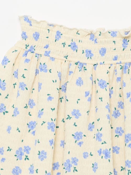 Jupe courte forme patineuse avec short intégré - Kiabi