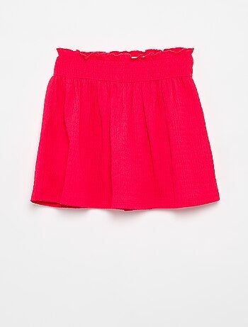 Jupe courte forme patineuse avec short intégré