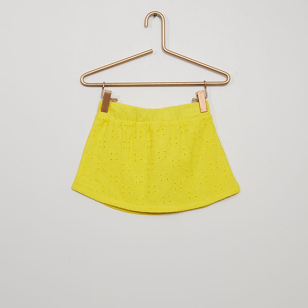 jupe courte jaune
