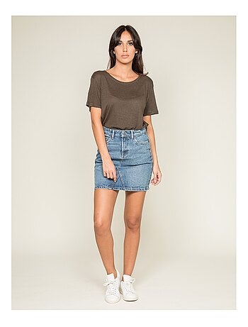 Jupe courte jean XALINE