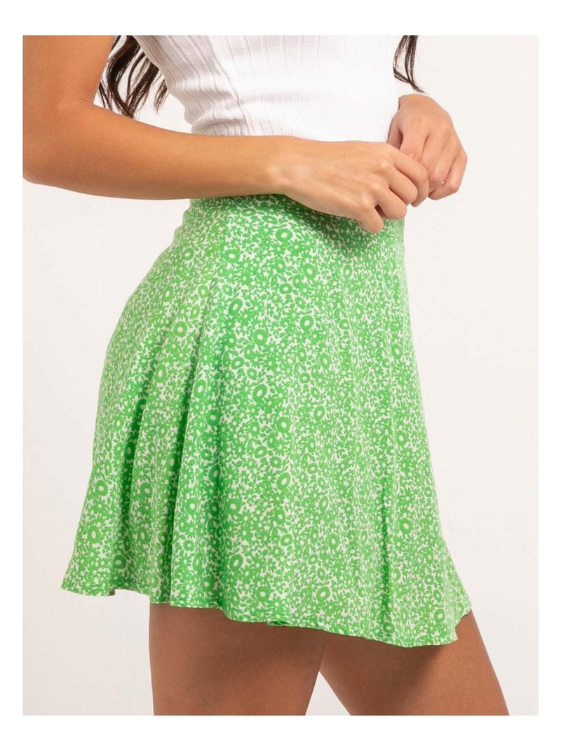 Jupe courte motifs XANADU Vert - Kiabi