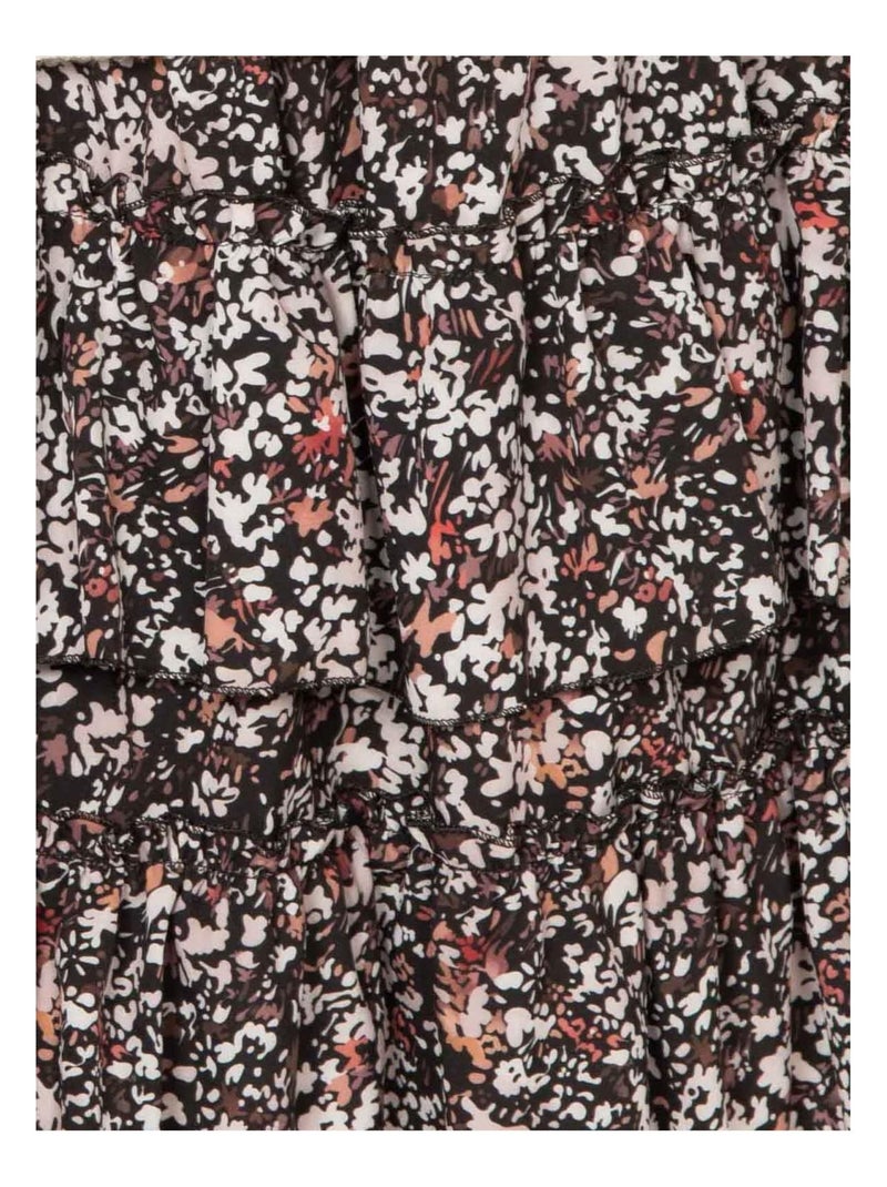 Jupe courte motifs XARRY Noir - Kiabi