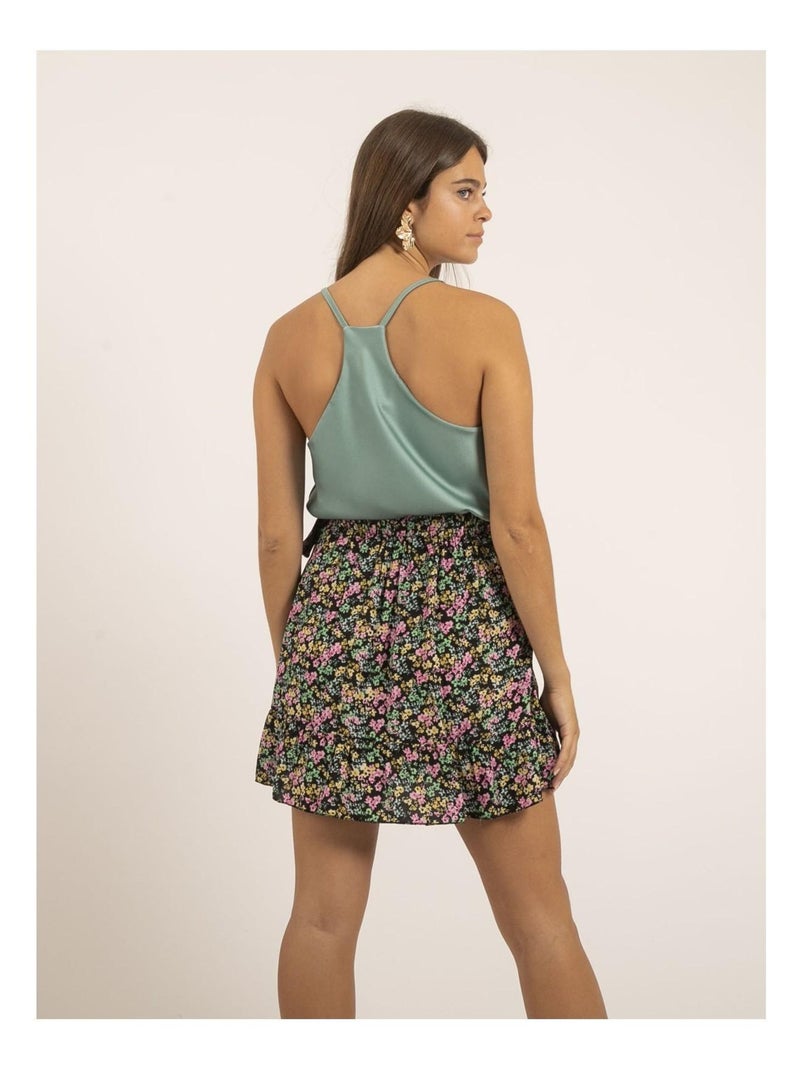 Jupe courte motifs XELPA Noir - Kiabi