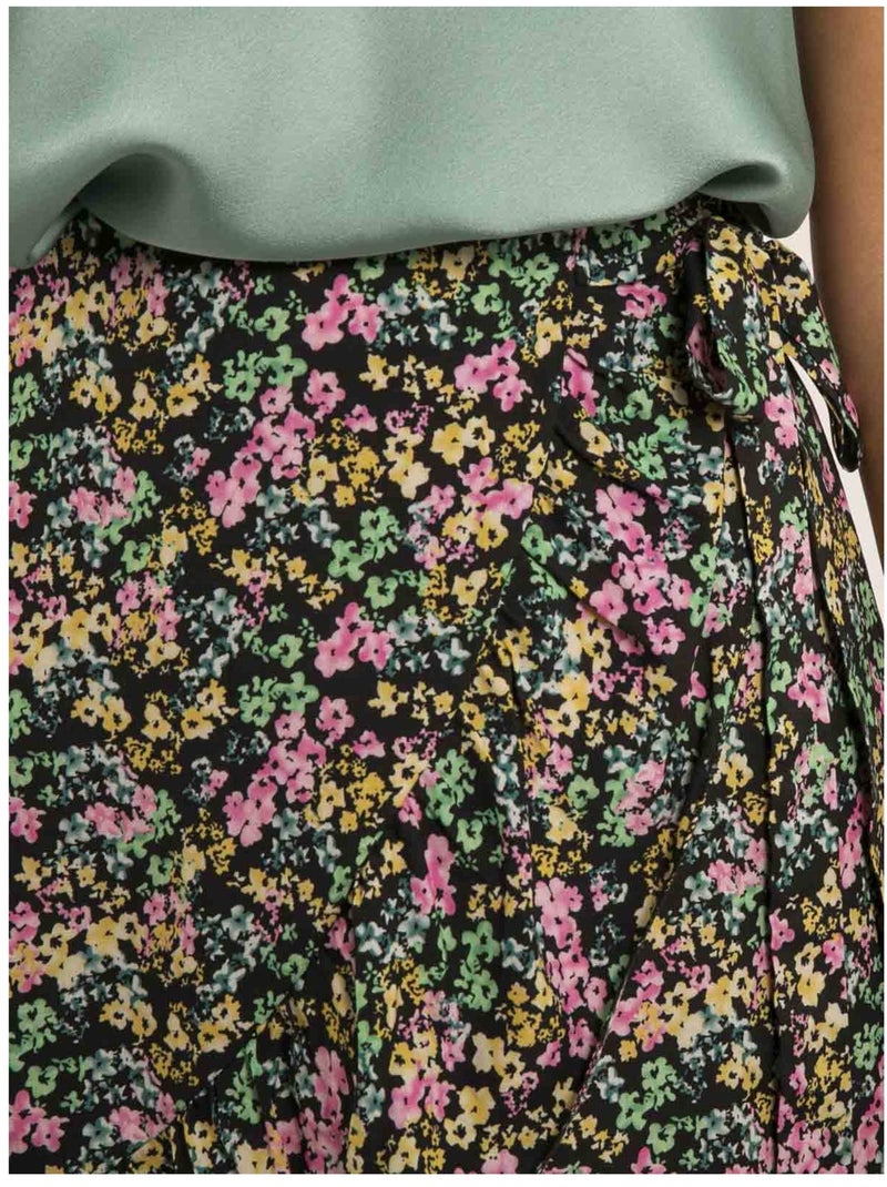 Jupe courte motifs XELPA Noir - Kiabi