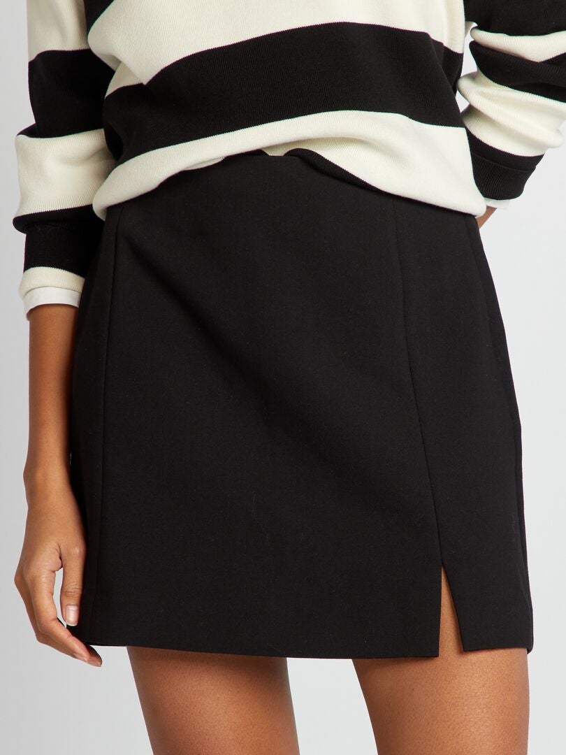 GRAIN DE MALICE - Jupe courte noire plissée femme Black GRAIN DE MALICE - Jupe courte noire plissée femme Black