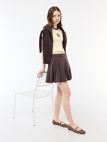 Jupe courte plissée