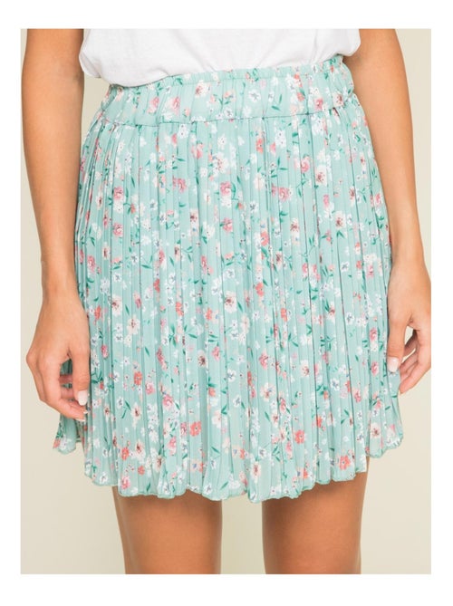 Jupe courte plissée motifs XIMINA - Kiabi