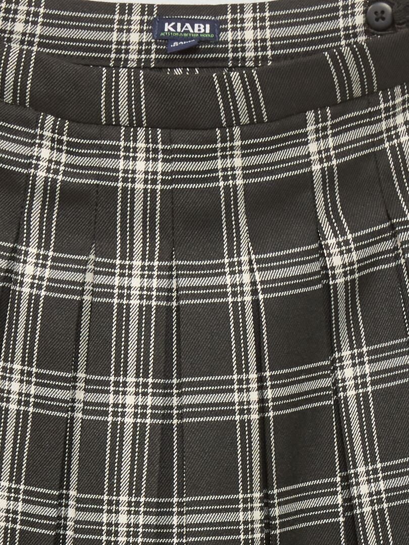 Jupe courte plissée Noir - Kiabi