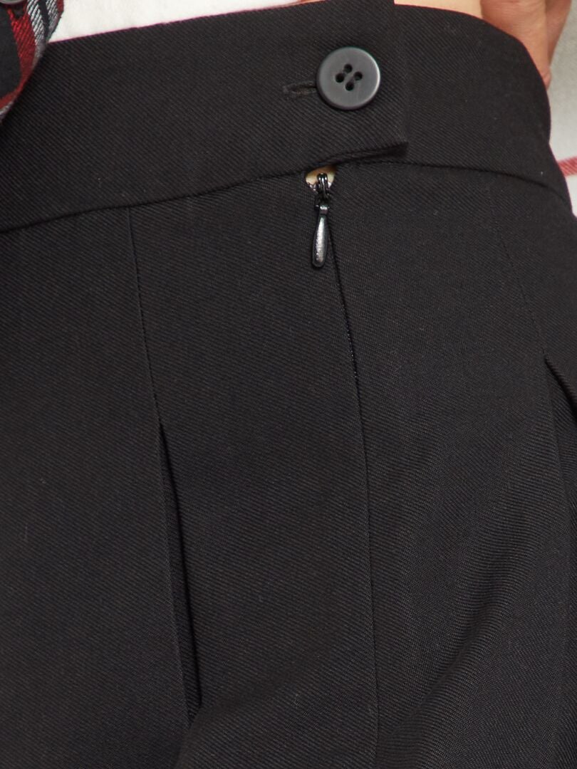 Jupe courte plissée noir - Kiabi