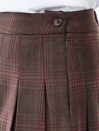 Jupe courte plissée zippée