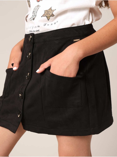 Jupe courte pour fille effet daim
 'Deeluxe' - Kiabi