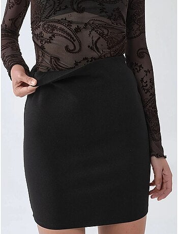 Jupe courte taille haute avec élastique busem