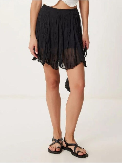 Jupe courte texturée à taille élastique istanbul - Kiabi Jupe courte texturée à taille élastique istanbul - Kiabi