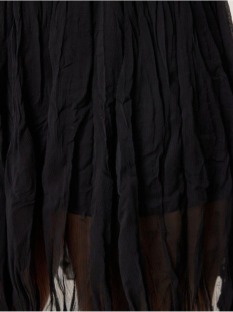 Jupe courte texturée à taille élastique istanbul Noir - Kiabi