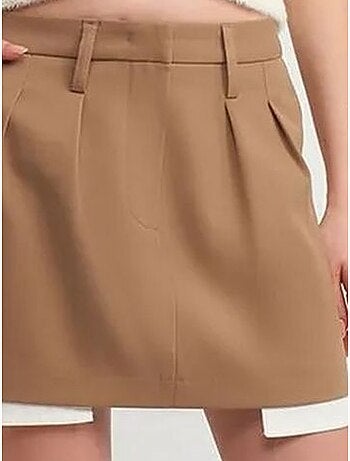 Jupe courte trapèze taille haute avec poche dilvin