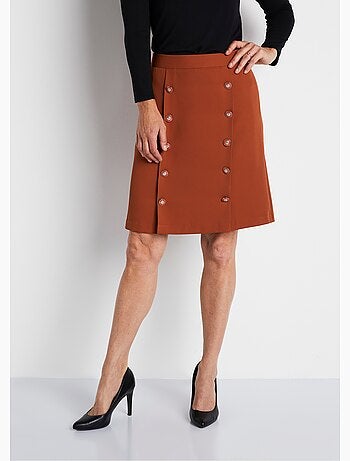 Jupe courte trapèze tissu extensible - Afibel