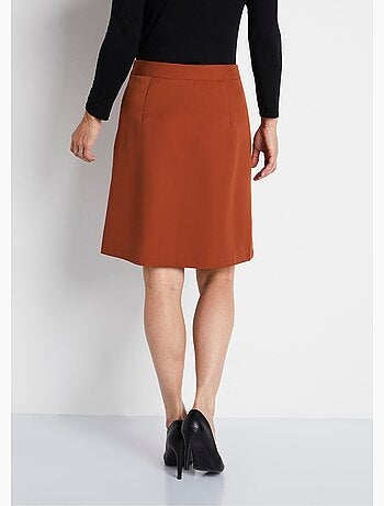 Jupe courte trapèze tissu extensible - Afibel