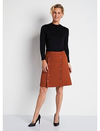 Jupe courte trapèze tissu extensible - Afibel