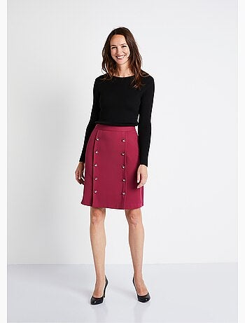 Jupe courte trapèze tissu extensible - Afibel